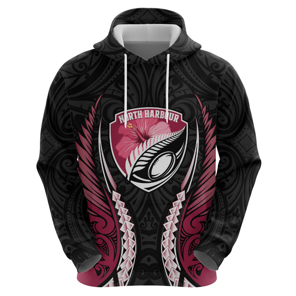 North Harbour 2026 Rugby Custom Zip Hoodie NZ Maori Silver Fern