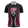 North Harbour 2026 Rugby Custom Zipper Polo Shirt NZ Maori Silver Fern