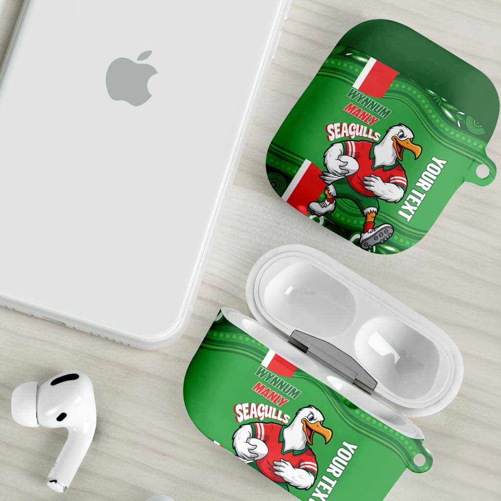 Wynnum Rugby Custom AirPods Case Go Manly Seagulls Aboriginal Art - Aussie Hoodie