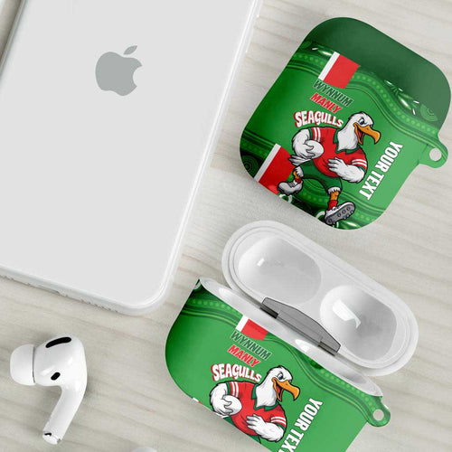 Wynnum Rugby Custom AirPods Case Go Manly Seagulls Aboriginal Art - Aussie Hoodie