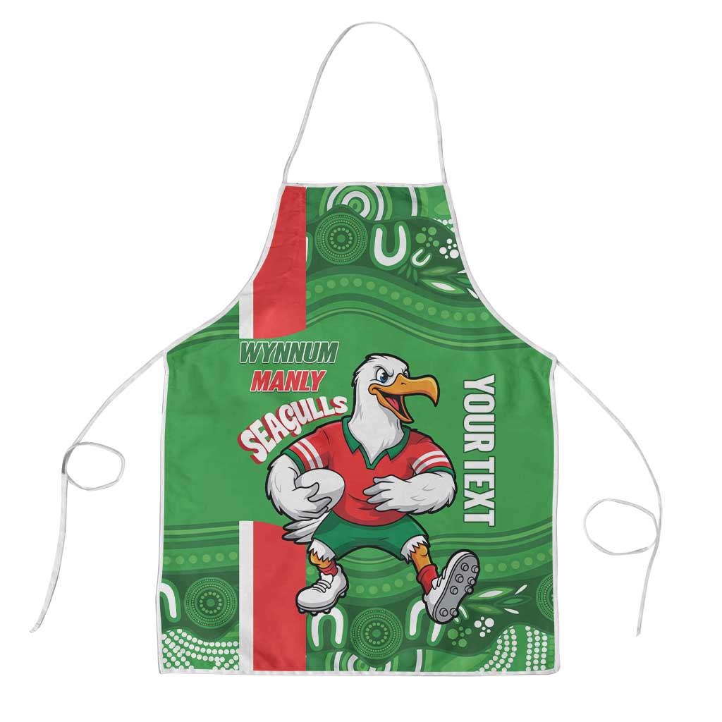 Wynnum Rugby Custom Apron Go Manly Seagulls Aboriginal Art - Aussie Hoodie