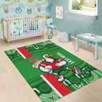 Wynnum Rugby Custom Area Rug Go Manly Seagulls Aboriginal Art - Aussie Hoodie