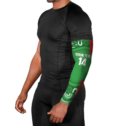 Wynnum Rugby Custom Arm Sleeves Go Manly Seagulls Aboriginal Art - Aussie Hoodie