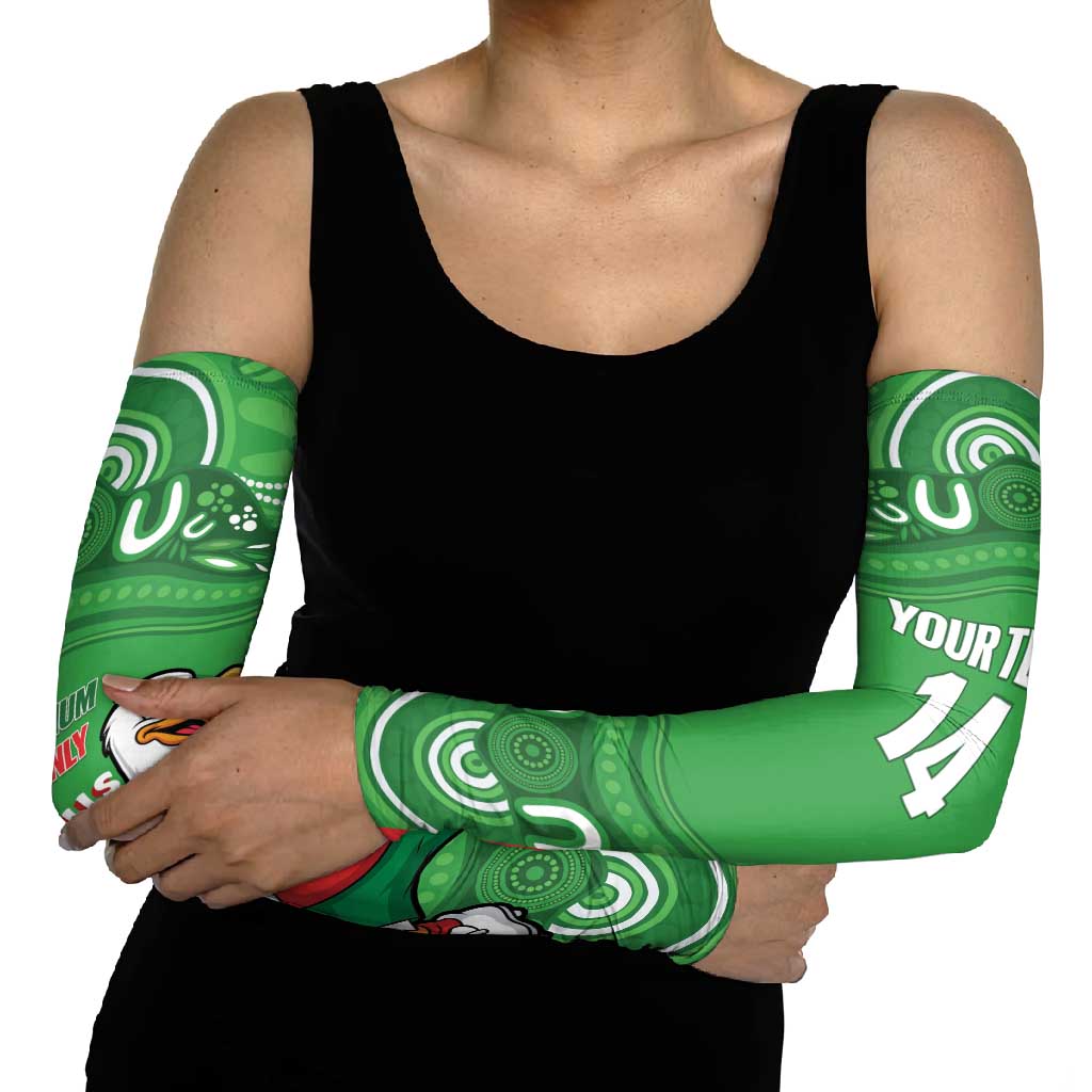 Wynnum Rugby Custom Arm Sleeves Go Manly Seagulls Aboriginal Art - Aussie Hoodie