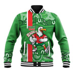 Wynnum Rugby Custom Baseball Jacket Go Manly Seagulls Aboriginal Art - Aussie Hoodie