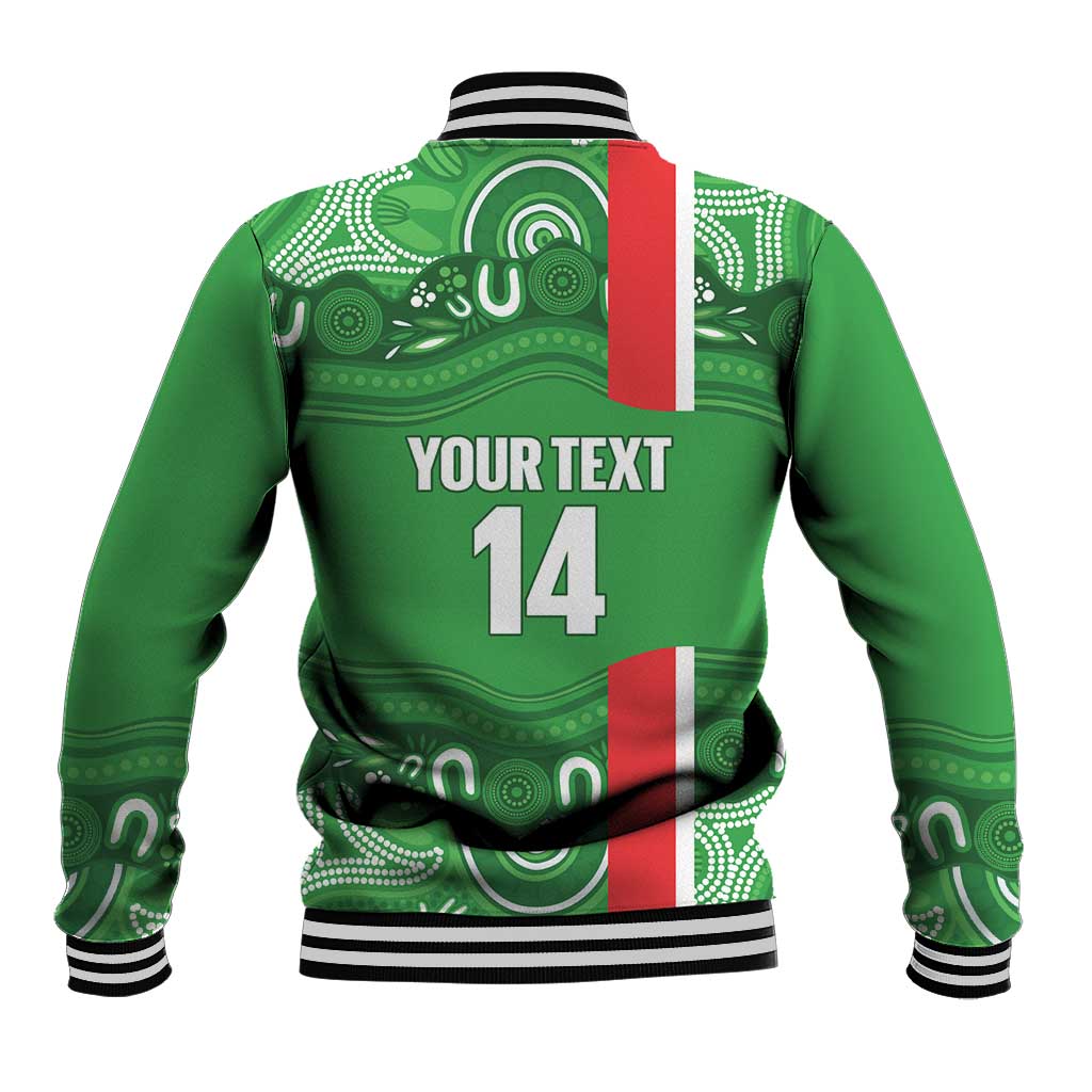 Wynnum Rugby Custom Baseball Jacket Go Manly Seagulls Aboriginal Art - Aussie Hoodie