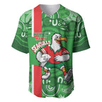 Wynnum Rugby Custom Baseball Jersey Go Manly Seagulls Aboriginal Art - Aussie Hoodie