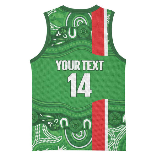 Wynnum Rugby Custom Basketball Jersey Go Manly Seagulls Aboriginal Art - Aussie Hoodie