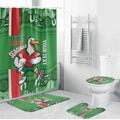 Wynnum Rugby Custom Bathroom Set Go Manly Seagulls Aboriginal Art - Aussie Hoodie