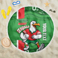 Wynnum Rugby Custom Beach Blanket Go Manly Seagulls Aboriginal Art - Aussie Hoodie