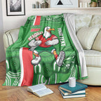 Wynnum Rugby Custom Blanket Go Manly Seagulls Aboriginal Art - Aussie Hoodie