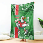 Wynnum Rugby Custom Blanket Go Manly Seagulls Aboriginal Art - Aussie Hoodie