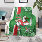 Wynnum Rugby Custom Blanket Go Manly Seagulls Aboriginal Art - Aussie Hoodie