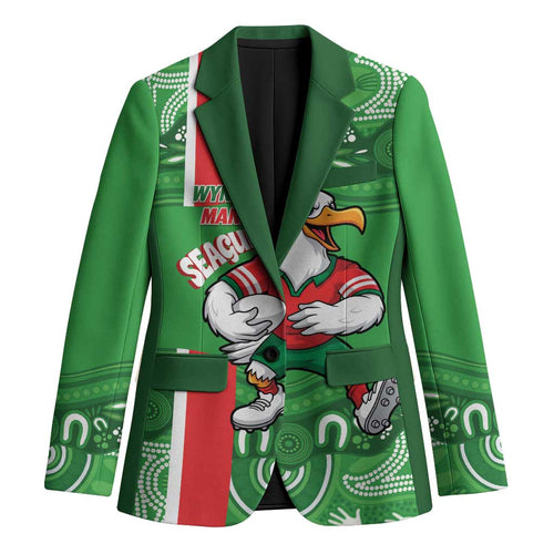 Wynnum Rugby Custom Blazer Go Manly Seagulls Aboriginal Art - Aussie Hoodie