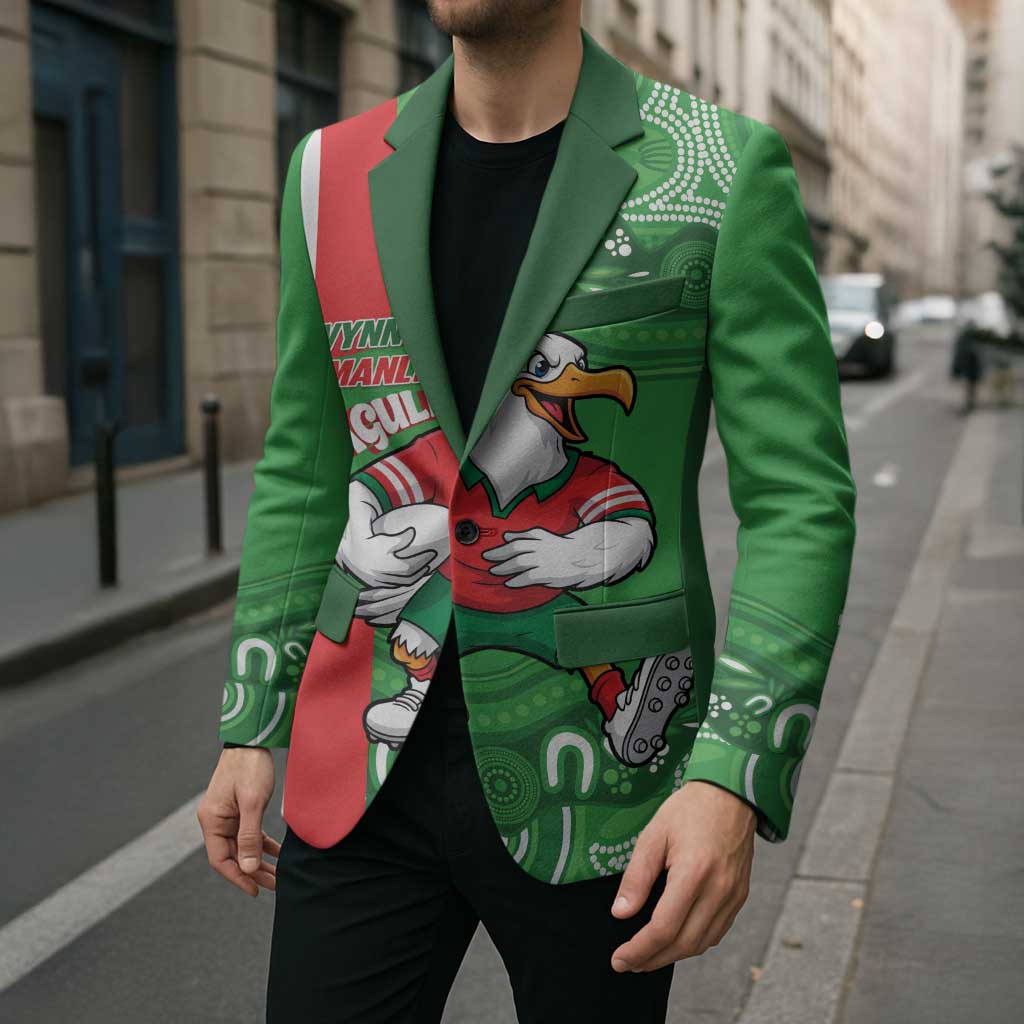 Wynnum Rugby Custom Blazer Go Manly Seagulls Aboriginal Art - Aussie Hoodie