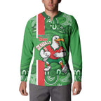 Wynnum Rugby Custom Button Sweatshirt Go Manly Seagulls Aboriginal Art - Aussie Hoodie
