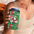 Wynnum Rugby Custom 4 in 1 Can Cooler Tumbler Go Manly Seagulls Aboriginal Art - Aussie Hoodie