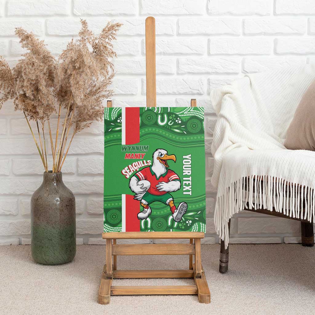 Wynnum Rugby Custom Canvas Wall Art Go Manly Seagulls Aboriginal Art - Aussie Hoodie