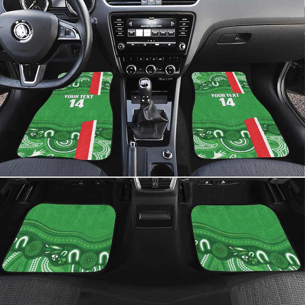 Wynnum Rugby Custom Car Mats Go Manly Seagulls Aboriginal Art - Aussie Hoodie