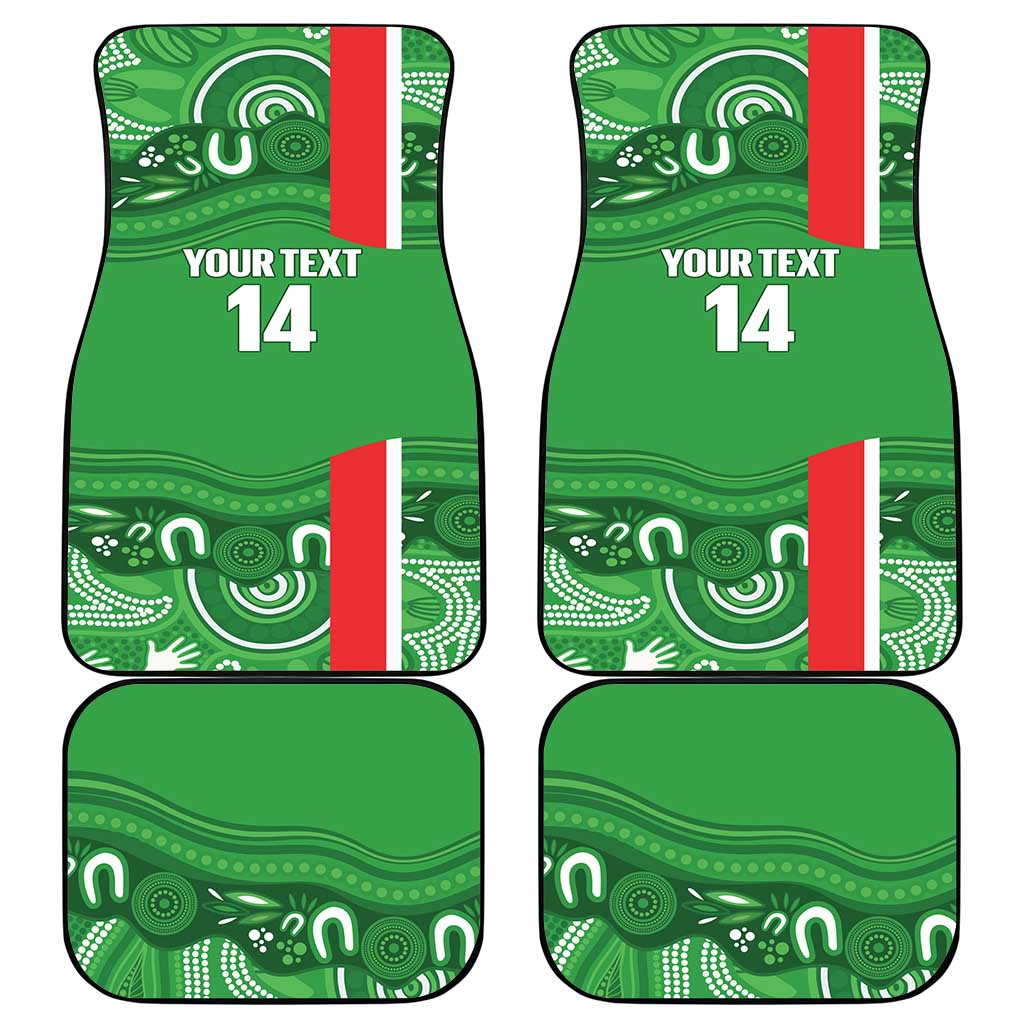 Wynnum Rugby Custom Car Mats Go Manly Seagulls Aboriginal Art - Aussie Hoodie