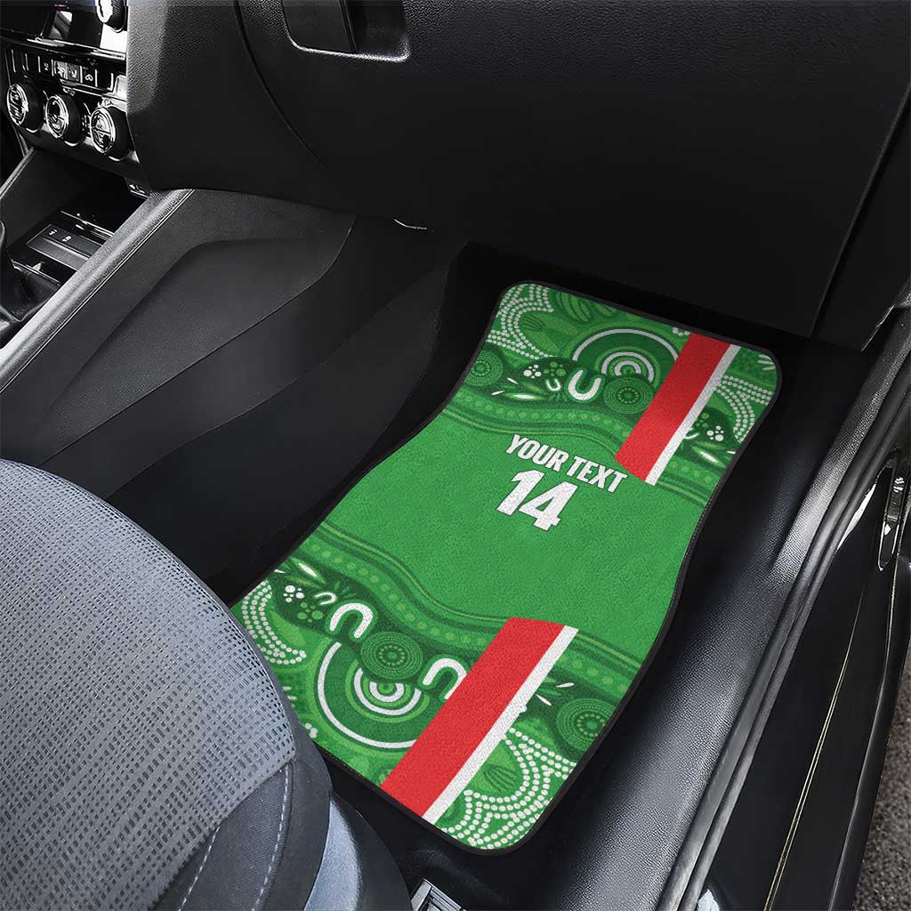 Wynnum Rugby Custom Car Mats Go Manly Seagulls Aboriginal Art - Aussie Hoodie