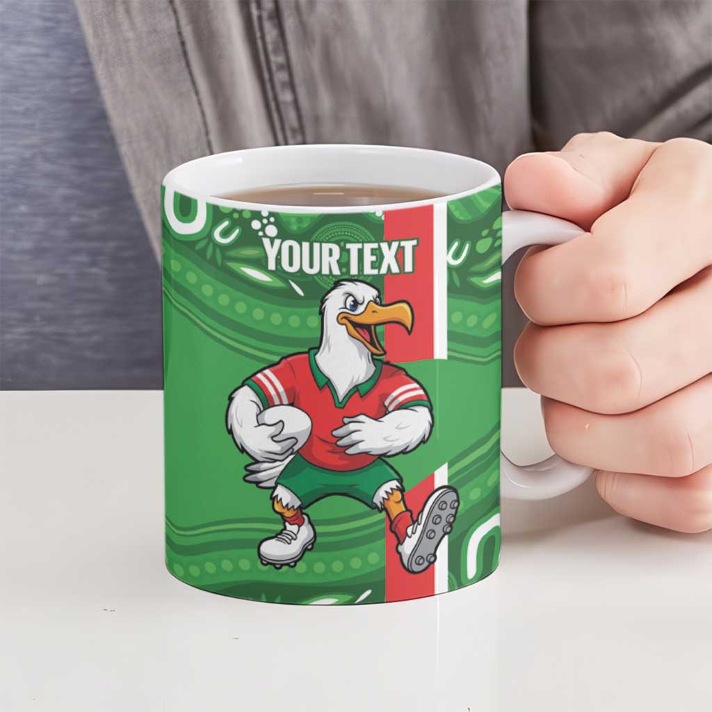 Wynnum Rugby Custom Ceramic Mug Go Manly Seagulls Aboriginal Art - Aussie Hoodie