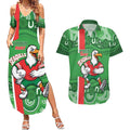 Wynnum Rugby Custom Couples Matching Summer Maxi Dress and Hawaiian Shirt Go Manly Seagulls Aboriginal Art - Aussie Hoodie