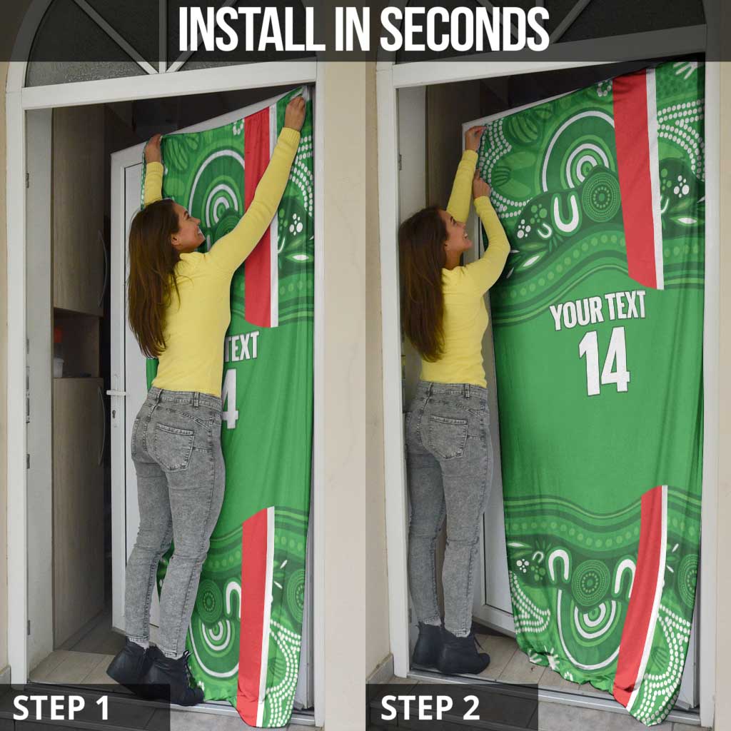 Wynnum Rugby Custom Door Cover Go Manly Seagulls Aboriginal Art - Aussie Hoodie