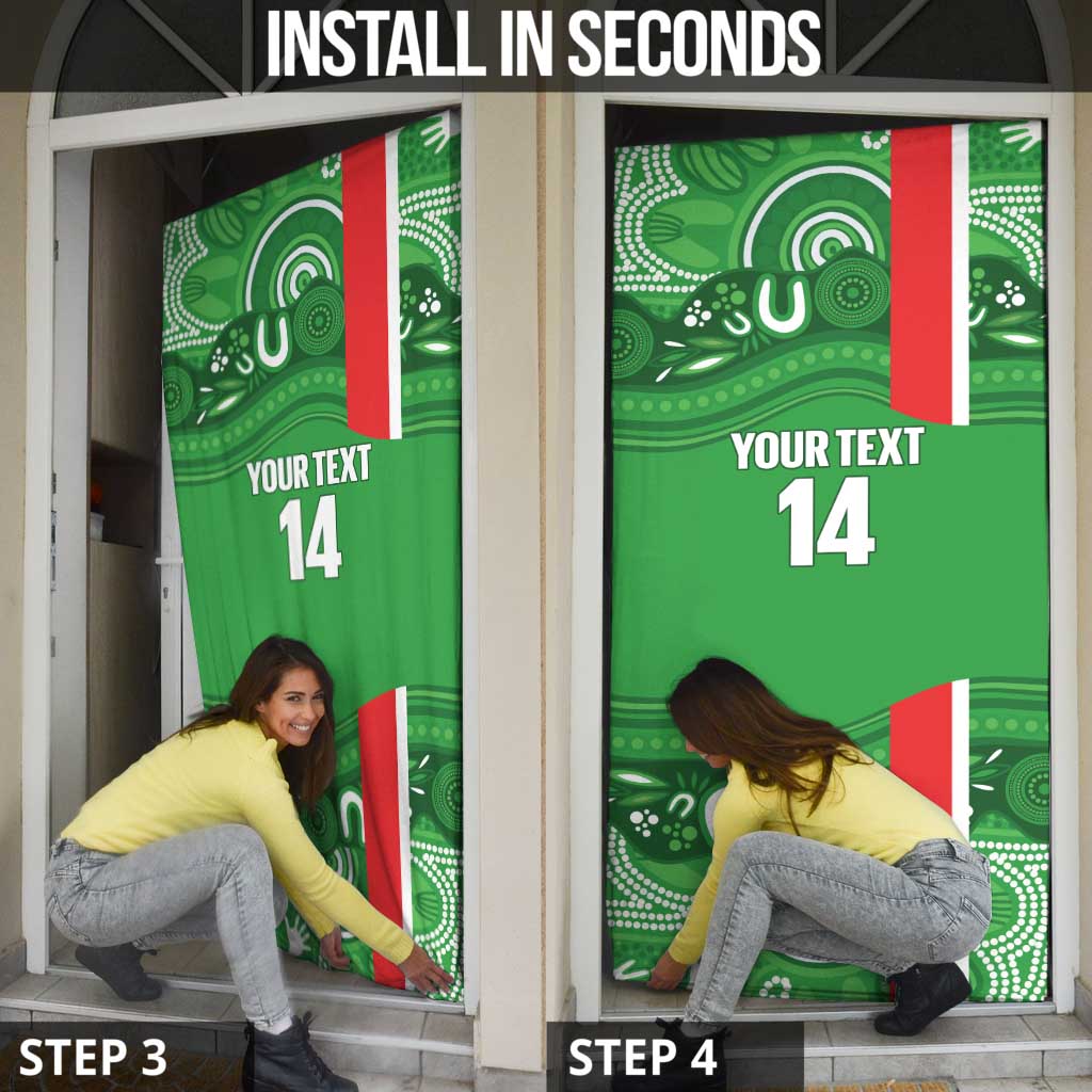 Wynnum Rugby Custom Door Cover Go Manly Seagulls Aboriginal Art - Aussie Hoodie