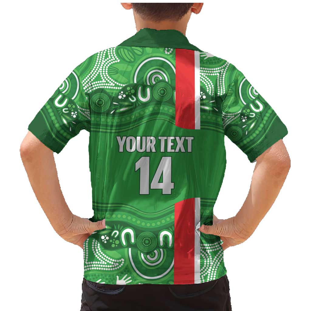 Wynnum Rugby Custom Family Matching Mermaid Dress and Hawaiian Shirt Go Manly Seagulls Aboriginal Art - Aussie Hoodie