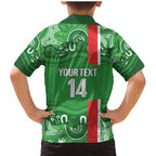Wynnum Rugby Custom Family Matching Mermaid Dress and Hawaiian Shirt Go Manly Seagulls Aboriginal Art - Aussie Hoodie