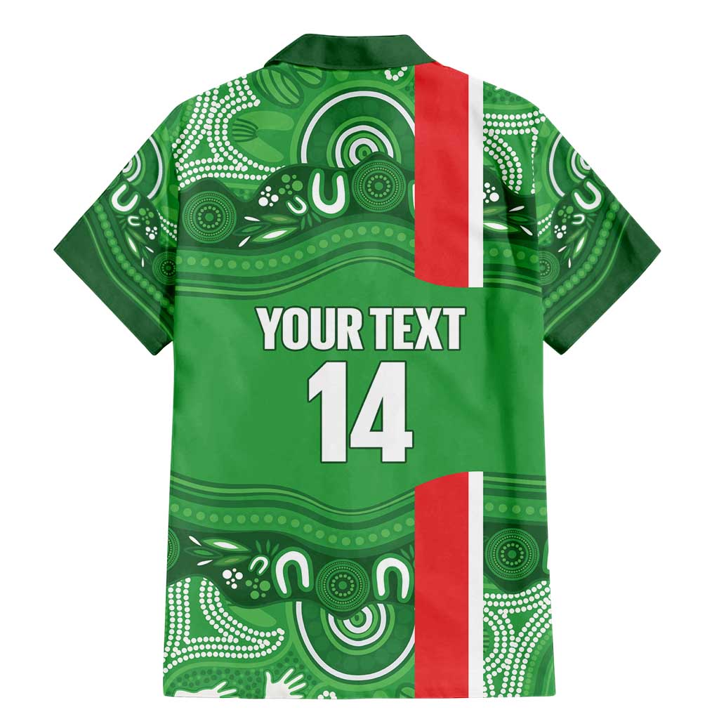 Wynnum Rugby Custom Family Matching Mermaid Dress and Hawaiian Shirt Go Manly Seagulls Aboriginal Art - Aussie Hoodie