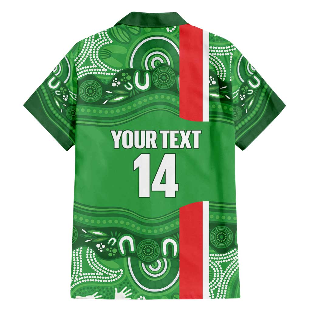 Wynnum Rugby Custom Family Matching Off Shoulder Maxi Dress and Hawaiian Shirt Go Manly Seagulls Aboriginal Art - Aussie Hoodie