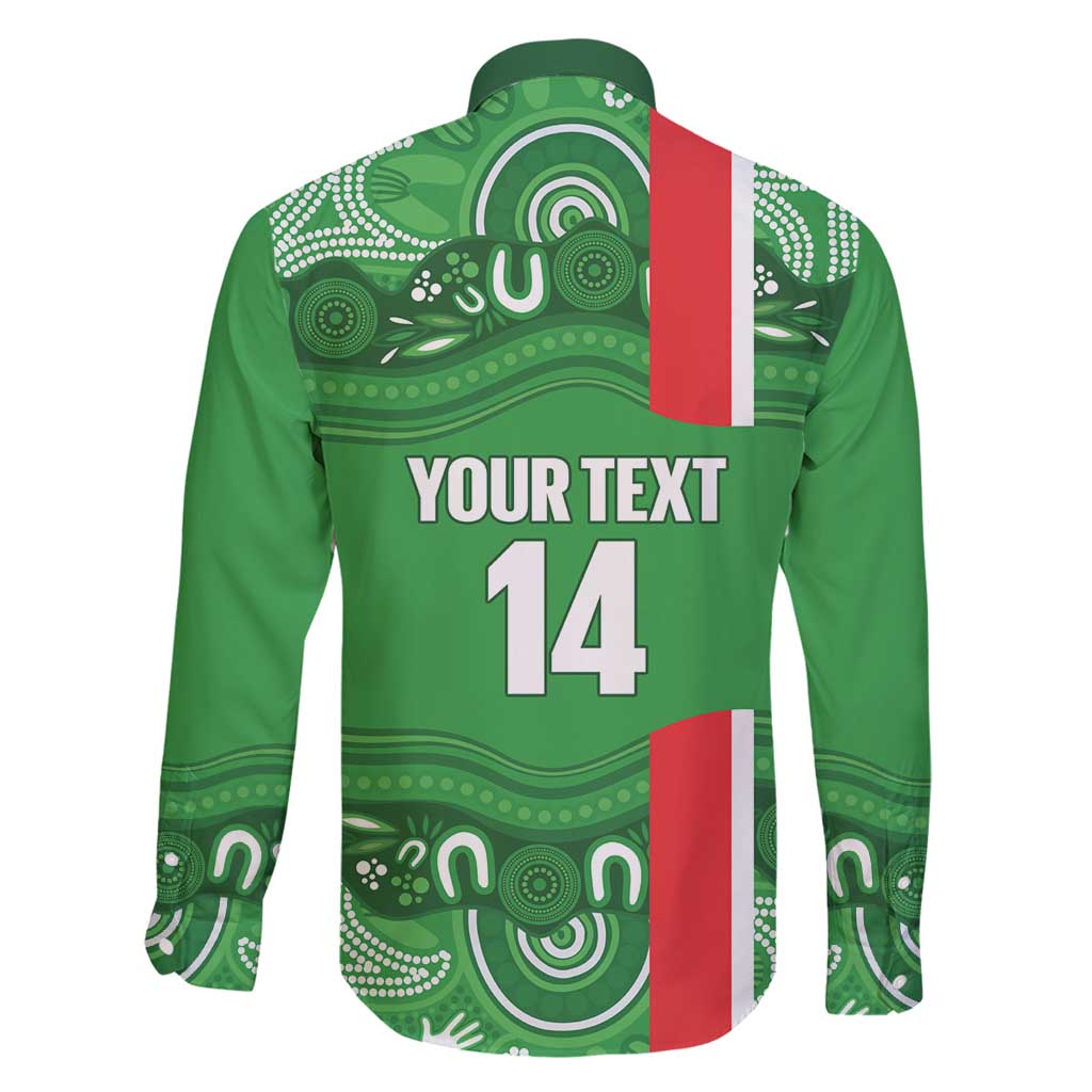 Wynnum Rugby Custom Family Matching Off Shoulder Maxi Dress and Hawaiian Shirt Go Manly Seagulls Aboriginal Art - Aussie Hoodie