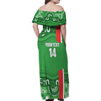 Wynnum Rugby Custom Family Matching Off Shoulder Maxi Dress and Hawaiian Shirt Go Manly Seagulls Aboriginal Art - Aussie Hoodie