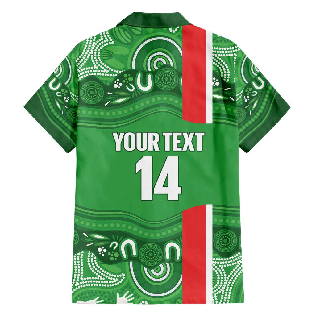 Wynnum Rugby Custom Family Matching Short Sleeve Bodycon Dress and Hawaiian Shirt Go Manly Seagulls Aboriginal Art - Aussie Hoodie