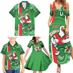 Wynnum Rugby Custom Family Matching Summer Maxi Dress and Hawaiian Shirt Go Manly Seagulls Aboriginal Art - Aussie Hoodie