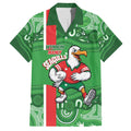 Wynnum Rugby Custom Family Matching Summer Maxi Dress and Hawaiian Shirt Go Manly Seagulls Aboriginal Art - Aussie Hoodie