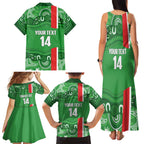 Wynnum Rugby Custom Family Matching Tank Maxi Dress and Hawaiian Shirt Go Manly Seagulls Aboriginal Art - Aussie Hoodie