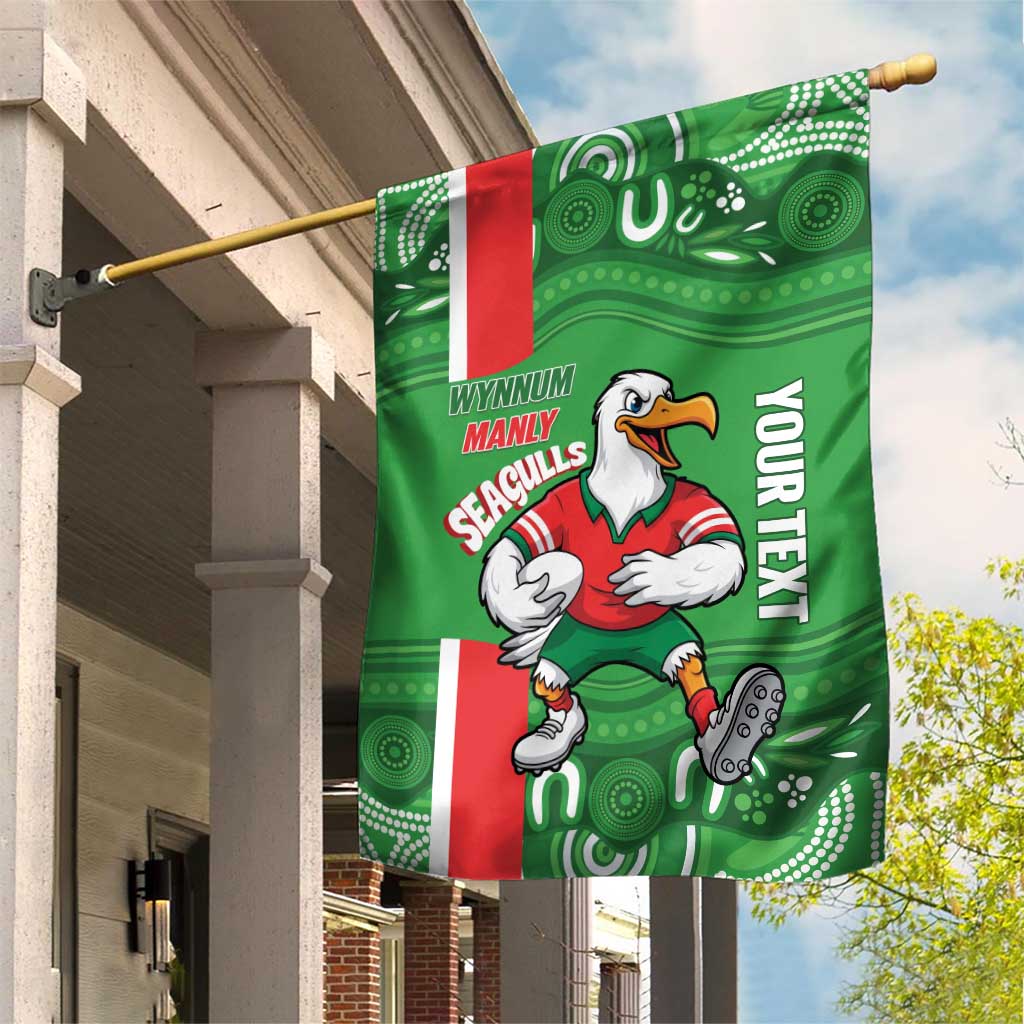 Wynnum Rugby Custom Garden Flag Go Manly Seagulls Aboriginal Art - Aussie Hoodie