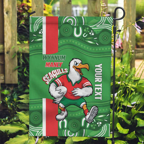 Wynnum Rugby Custom Garden Flag Go Manly Seagulls Aboriginal Art - Aussie Hoodie