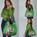 Wynnum Rugby Custom Grocery Bag Go Manly Seagulls Aboriginal Art - Aussie Hoodie