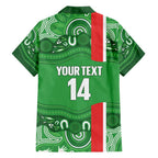 Wynnum Rugby Custom Hawaiian Shirt Go Manly Seagulls Aboriginal Art - Aussie Hoodie