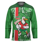 Wynnum Rugby Custom Hockey Jersey Go Manly Seagulls Aboriginal Art - Aussie Hoodie