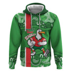 Wynnum Rugby Custom Hoodie Go Manly Seagulls Aboriginal Art - Aussie Hoodie