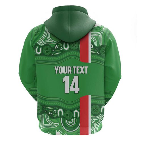 Wynnum Rugby Custom Hoodie Go Manly Seagulls Aboriginal Art - Aussie Hoodie
