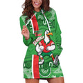 Wynnum Rugby Custom Hoodie Dress Go Manly Seagulls Aboriginal Art - Aussie Hoodie