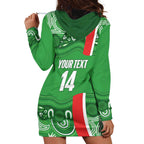 Wynnum Rugby Custom Hoodie Dress Go Manly Seagulls Aboriginal Art - Aussie Hoodie