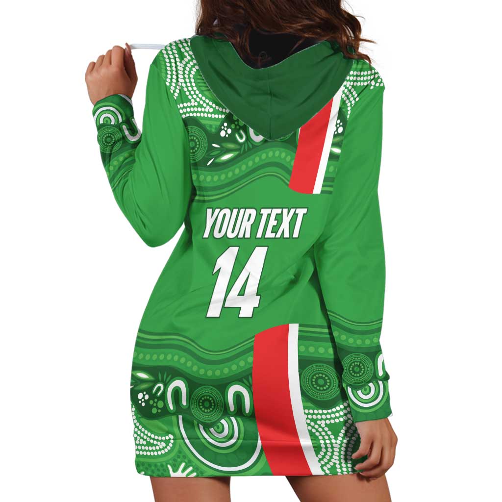 Wynnum Rugby Custom Hoodie Dress Go Manly Seagulls Aboriginal Art - Aussie Hoodie