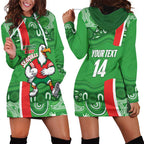 Wynnum Rugby Custom Hoodie Dress Go Manly Seagulls Aboriginal Art - Aussie Hoodie